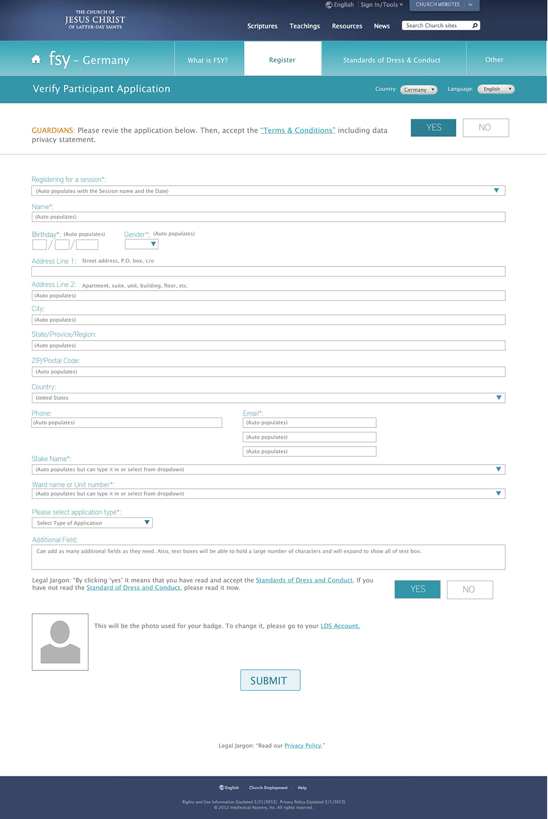 FSY Registration Tool Erin T. Lloyd